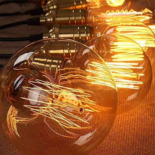 Classic G80 Globe Edison Vintage Incandescent Bulb E26 E27 B22 40W 60W Squirrel Cage Filament Antique Pendant Lamp - Image 5