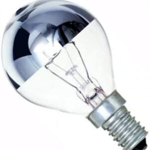G45 A60 Top Mirror Silver Bowl Incandescent Bulb Anti-Glare Crown Silver Shadow-Free Special Purpose Lamp