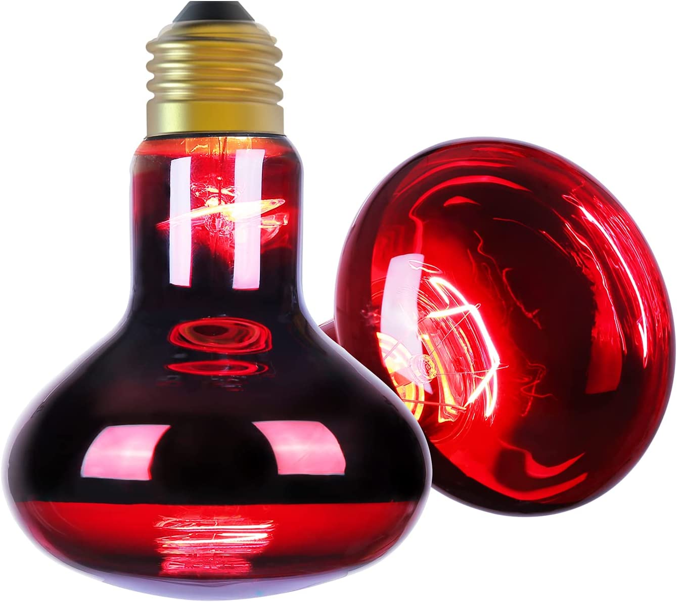 Natural Red Glass Reptile Night Heat Bulb A60 R63 R80 Infrared Nocturnal Basking Lamp 40W 60W 75W 100W - Image 3