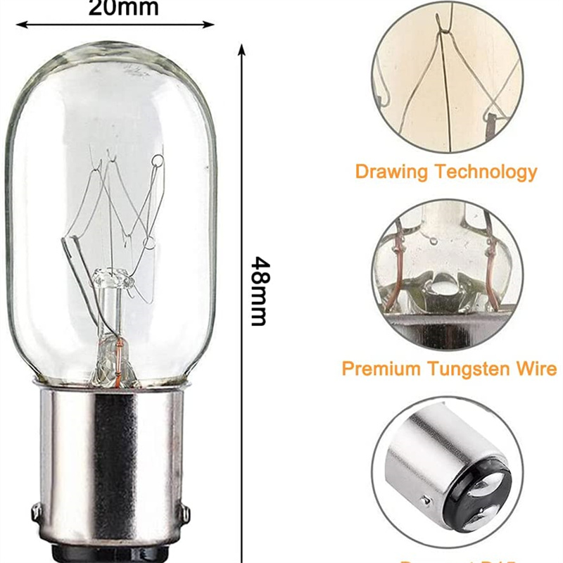 Universal Specialty Appliance & Indicator Mini Incandescent Bulbs C7 C9 T20 T22 T25 T30 E12 E14 E17 E26 E27 B22 - Image 2
