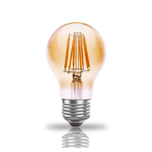 High-Efficiency A60 E27 LED Filament Bulb Clear Glass Retrofit Lamp