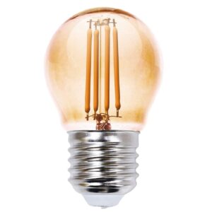 High-Efficiency G45 LED Filament Mini Globe Bulb E14 B15D E27 E26 B22 2W 4W Clear Amber 110V-240V Wide-Voltage & 127V/220V Dual-Grid Commercial Retro Lamp