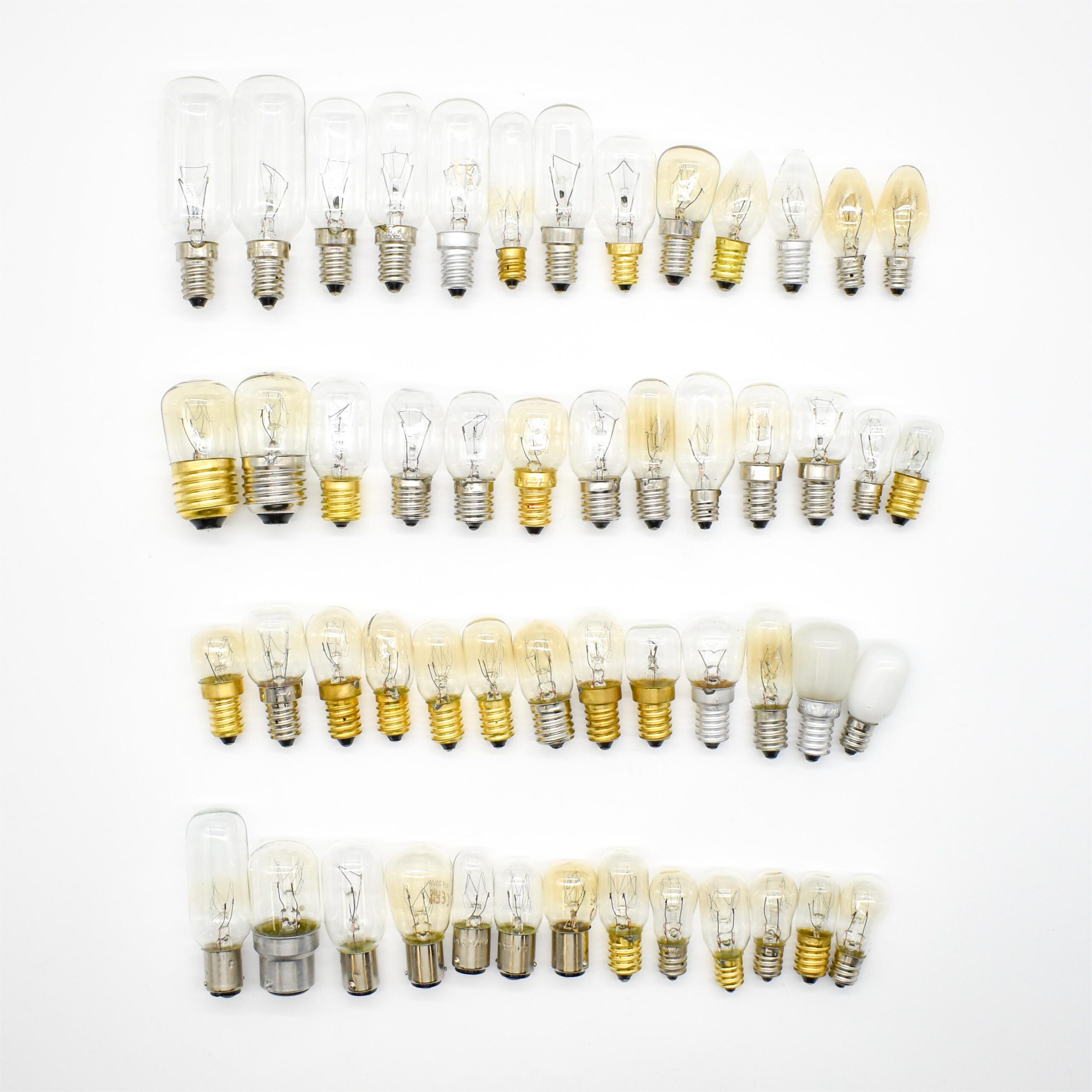 Universal Specialty Appliance & Indicator Mini Incandescent Bulbs C7 C9 T20 T22 T25 T30 E12 E14 E17 E26 E27 B22