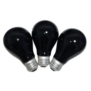 Natural Black Glass Reptile Night Heat Bulb A60 R63 R80 True Zero-Glare Infrared Basking Lamp 40W 60W 75W 100W