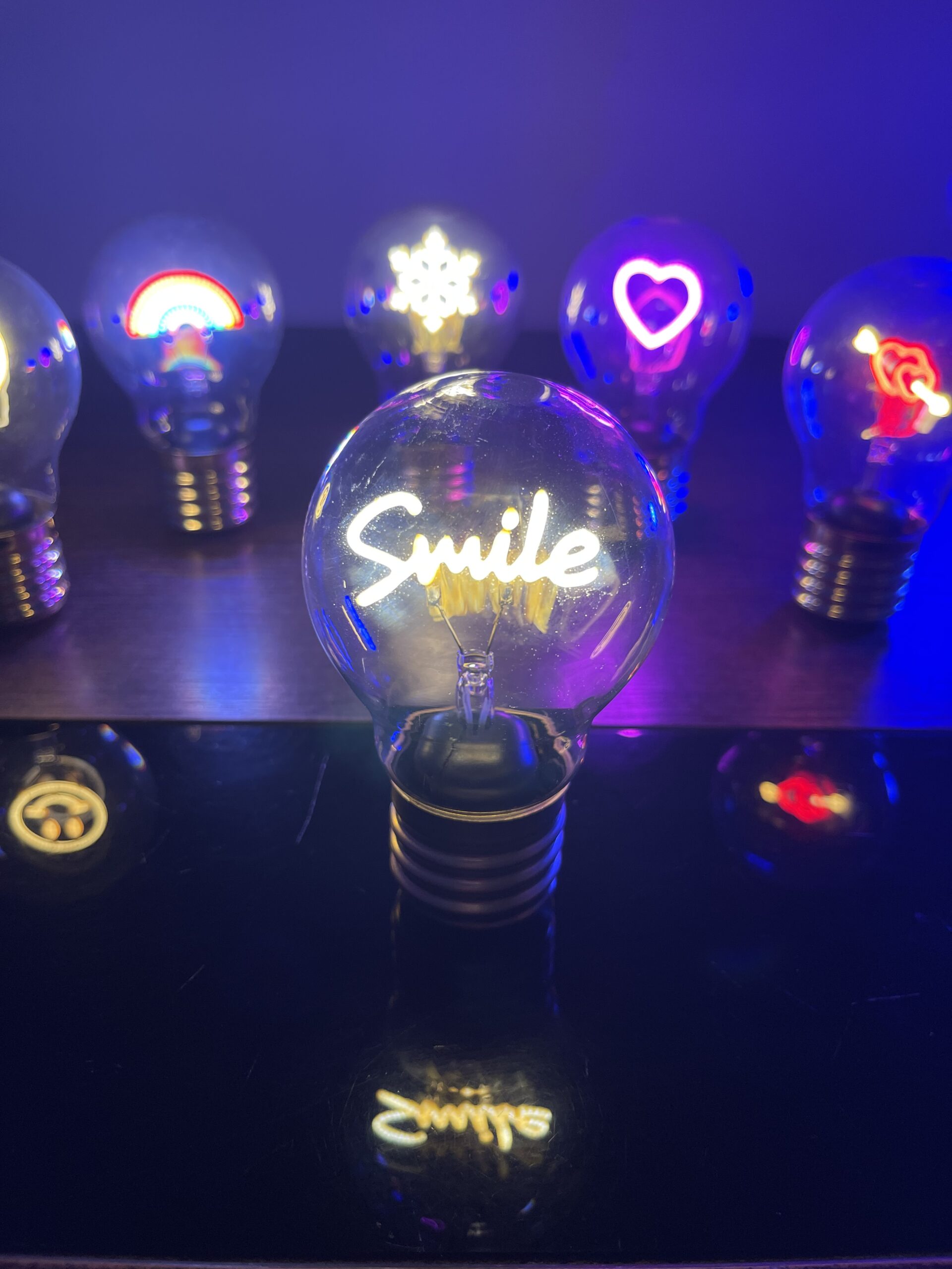 Customizable Graphic Core LED Decorative Bulb A70 A68 Wireless Rechargeable E40 Ambient Lamp - Image 2