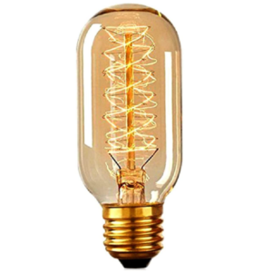 T45 Tubular Edison Vintage Incandescent Bulb E26 E27 B22 40W 60W Vertical Pillar & Spiral Helical Filament Antique Lamp