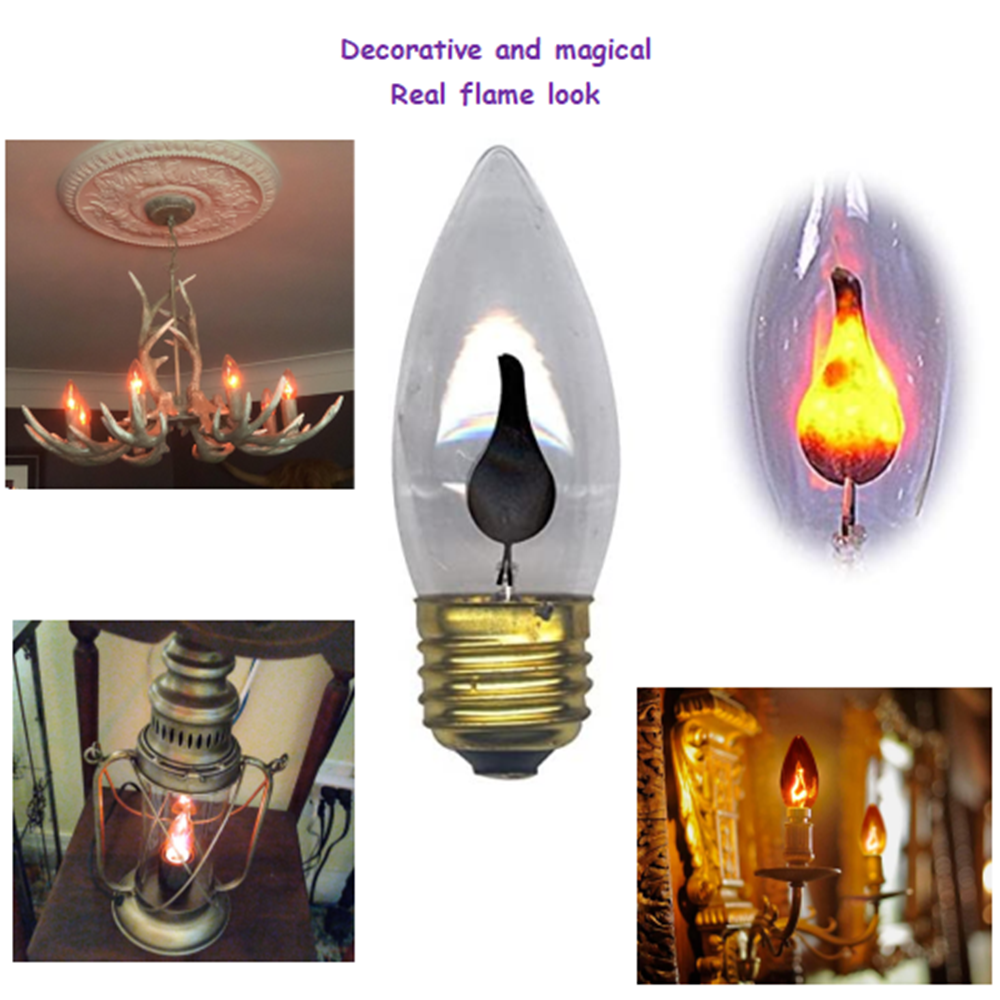 Nostalgic Barium Azide Flickering Flame Bulb G80 Flower Fish Sculpture & Happy Birthday Neon Glow Lamps